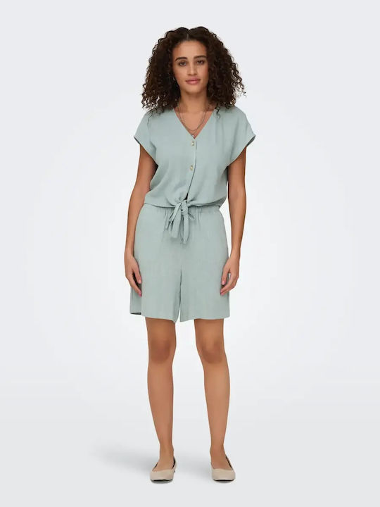 Women's Linen Bermuda Light Green