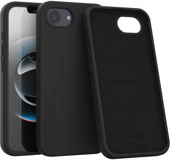 Spacecase Back Cover Σιλικόνης Μαύρο (iPhone 17e / 16e)