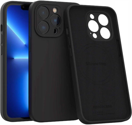 Spacecase Black Silicone Back Cover (iPhone 13 Pro)