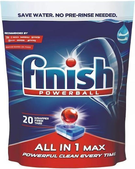 Finish Powerball All In 1 20 Κάψουλες Πλυντηρίου Πιάτων