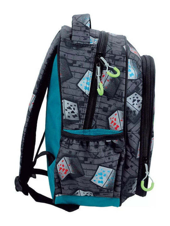 Gim School Backpack Kindergarten Multicolour With Water Bottle Holder 12 Litre