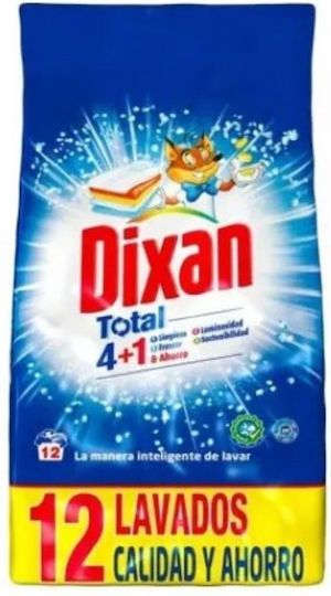 Dixan Total 4+1 Detergent pentru haine Pudră 0.594kg (12 Cupe de măsurare)