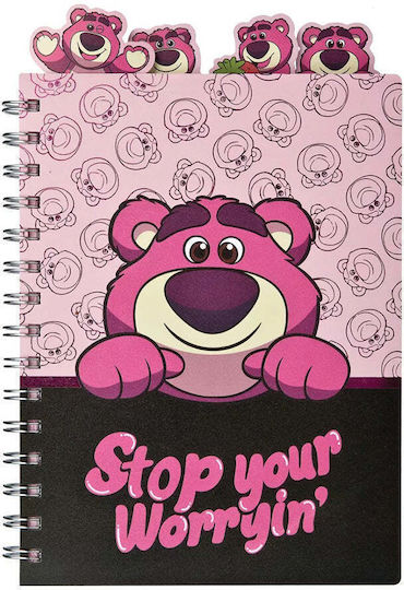 Gim Toy Story Lotso Jam Spiral Notepad A5 Ruled 4 Topics (Miscellaneous Designs)