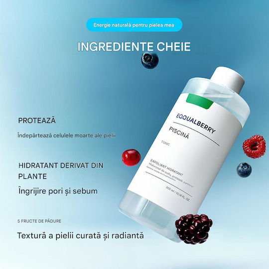 Eqqualberry Dischete Tonice Pentru Față cu Centella Asiatica, Niacinamidă & Pantenol 300ml