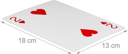 Relaxdays Jumbo 54 Poker Card Pack White Red Black 2x18x13 Cm