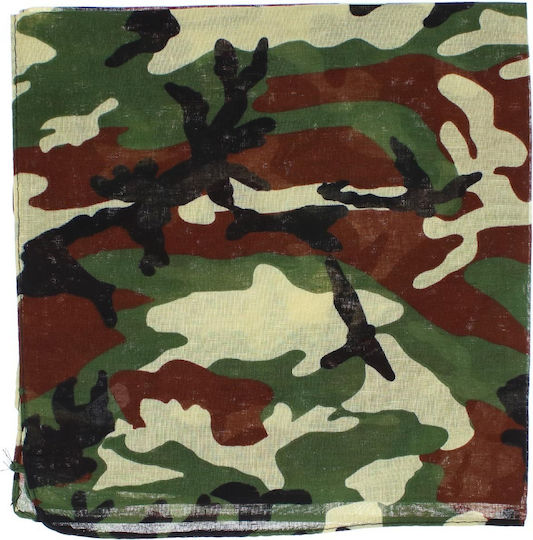Bandana Din Bumbac Mărimea 55 X 55 Cm Imprimeu Army Khaki ButicCochet Es2207