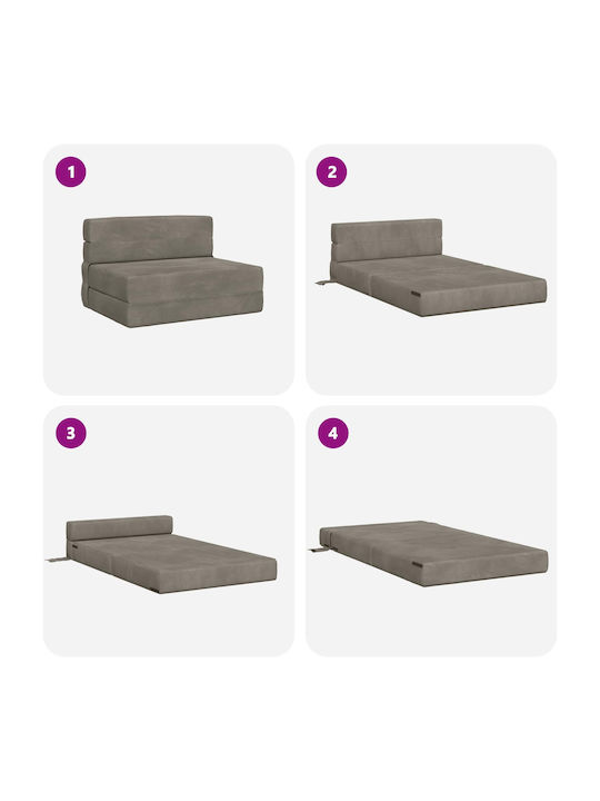 Bean Bag Bed Light Grey 70x72x60cm