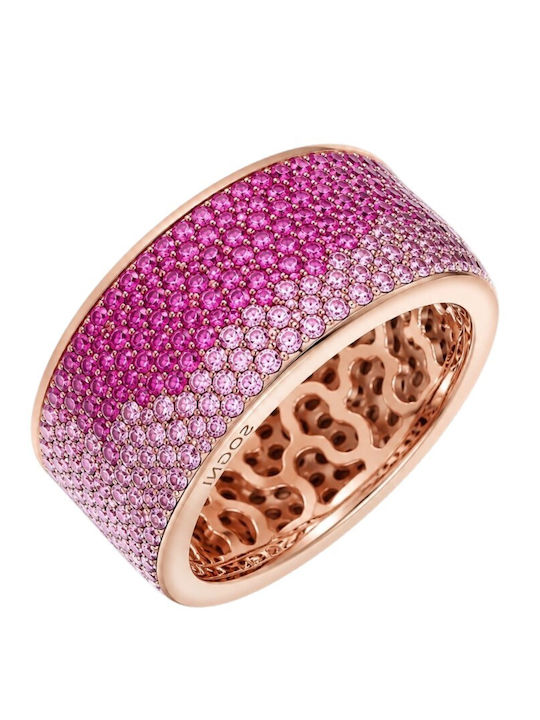 Sogni Sogni Ring with Zircon made of Silver Gold Plated