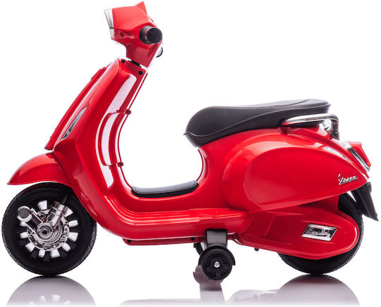 Motocicletă Pentru Copii Vespa Licențiată Electrică 6 Volți Roșie