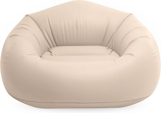 Intex Φουσκωτή Πολυθρόνα Μπεζ 137x127cm