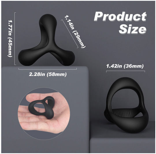 Aph Penisring Silikon Schwarz Silicone Erektion Ring