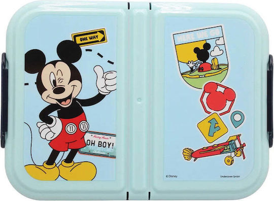 Gim Plastic Kids Food Container Mickey 0.9 Litre 17.5 x 13.5 x 5.5 cm