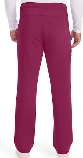 Healing Hands Noah Male Medical Pants Burgundy