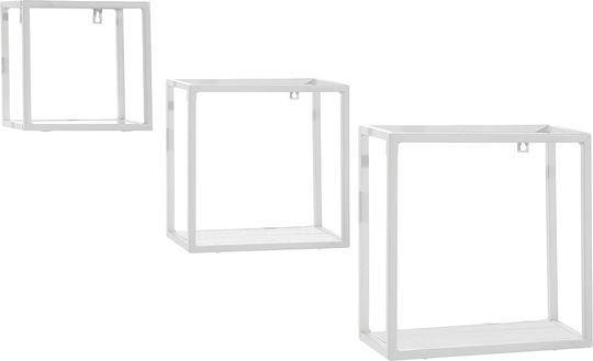 Wandregale 3 Stück 30x11x30cm Weiß Wandregale 3 Stück 30x11x30cm Weiß