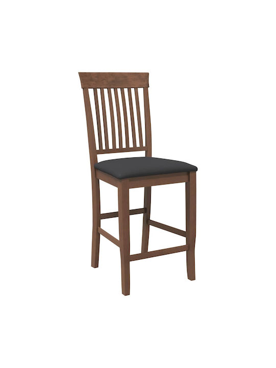 Taburete Bar Cu Spătar Lemn Maro 2 Buc 48x52.5x107 cm