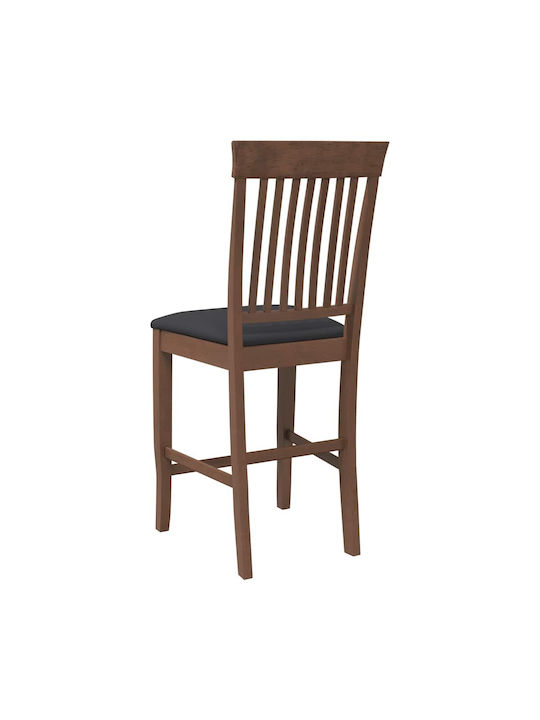 Taburete Bar Cu Spătar Lemn Maro 2 Buc 48x52.5x107 cm