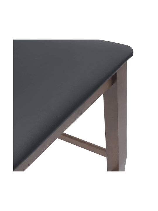 Taburete Bar Cu Spătar Lemn Maro 2 Buc 48x52.5x107 cm
