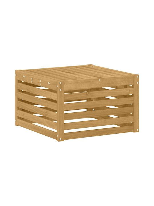 Băncuță De Grădină Cub Din Lemn Alb 59x59x37cm