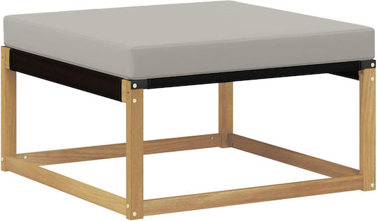 Wooden Cube Garden Stool with Cushion White