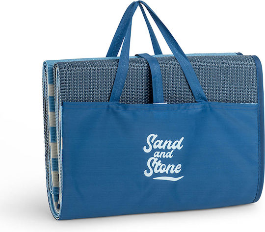 Ψάθα Παραλίας Πλαστική 150x180 Sand & Stone Blue 150x180