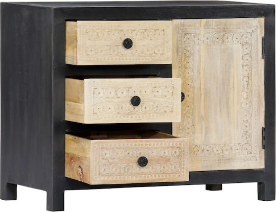 Wooden Sideboard with Drawers Gray 75x35x60cm