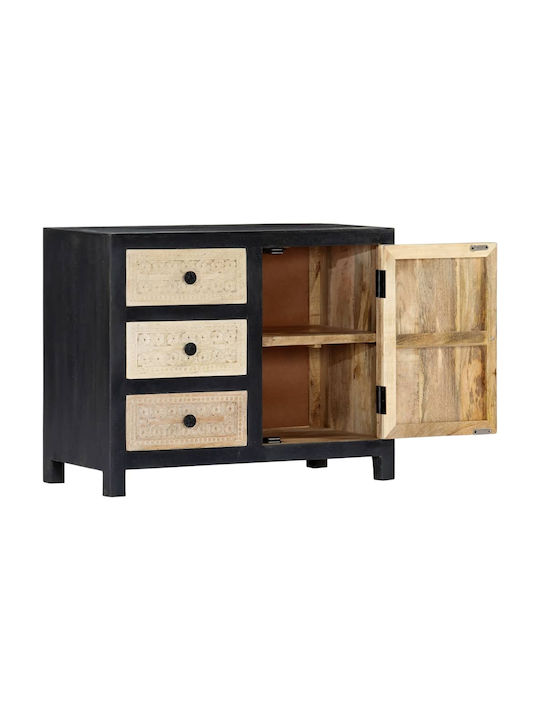 Wooden Sideboard with Drawers Gray 75x35x60cm