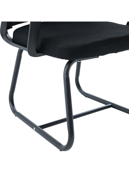 Visitor Chair Palma with Arms in Black Colour 46x52x94cm 2 Pieces