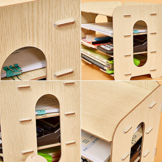 Document Holder 4 Pfl Wood Shelves 31x24x27cm Er D L