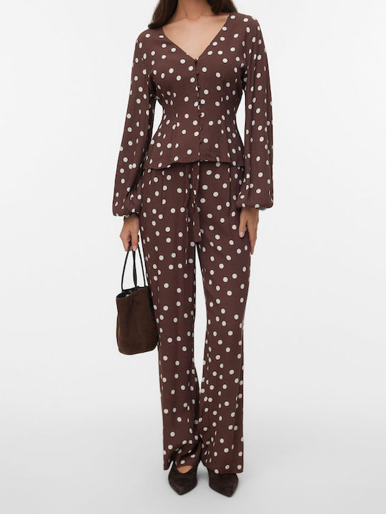 Women's Fabric Trousers Chocolate Martini