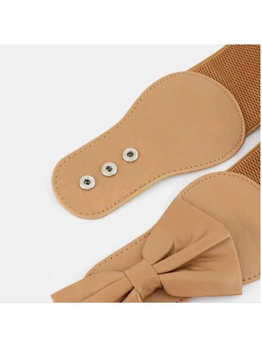 Wide Elastic Women's Brown Belt