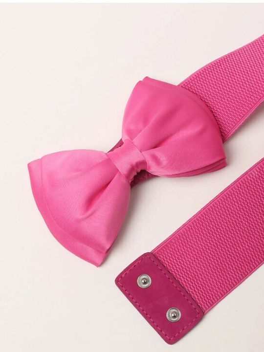 Wide Elastic Women's Belt Pink