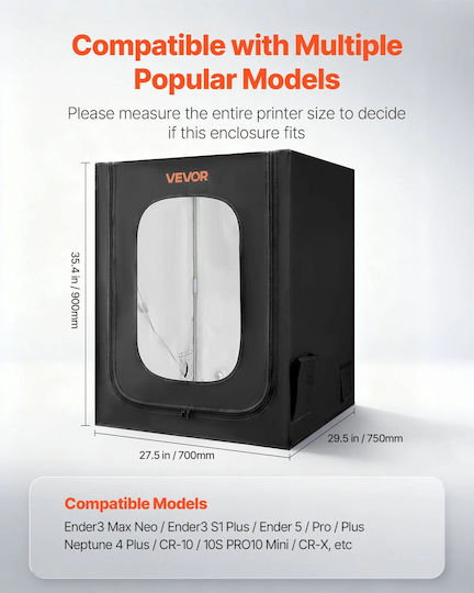 Vevor 3d Printer Enclosure Dustproof Waterproof 3d Printer Tent