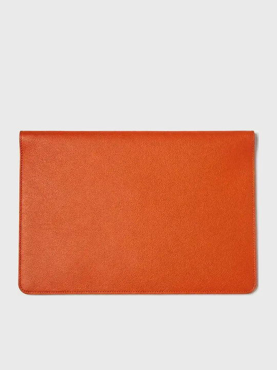 Husă Tip Envelopă Pentru Laptop Piele Naturală House Nobilique Portocalie