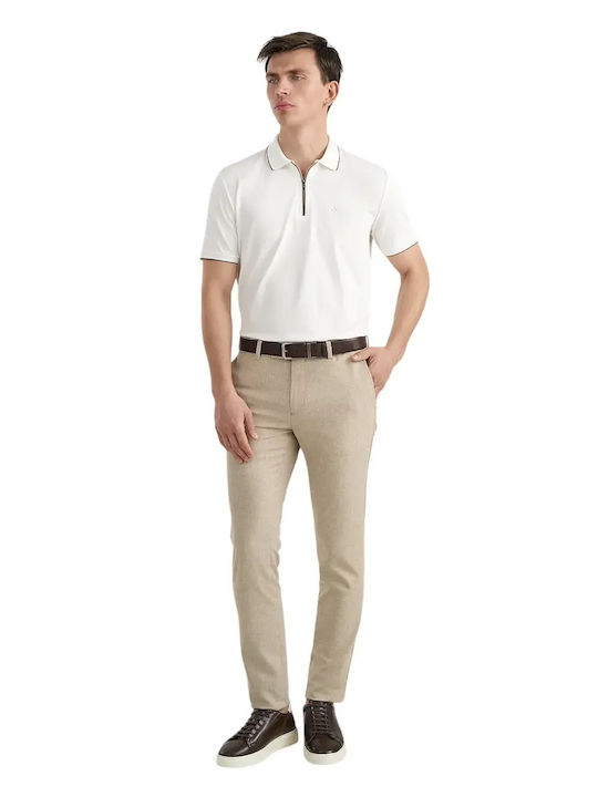 Chino Trousers In Slim Fit Beige