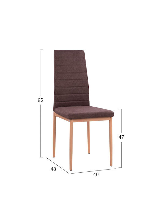 Lady Dining Chair Metallic Brown 40x48x48cm