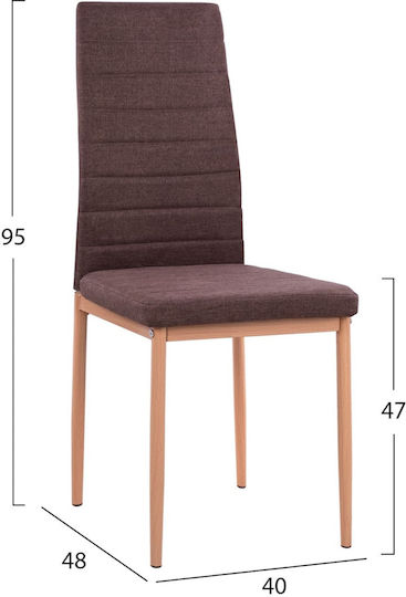 Καρέκλα Τραπεζαρίας Lady 40x48x48εκ. Καφε