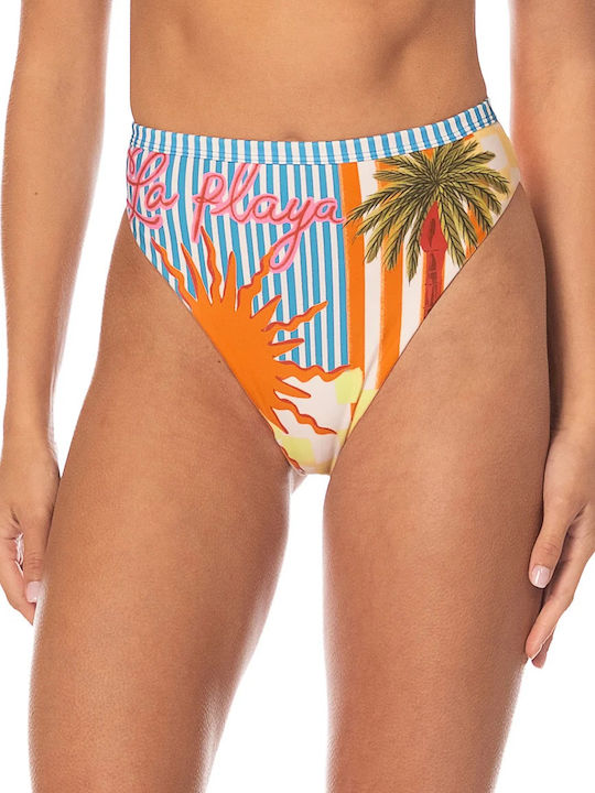 Set Bikini Μπουστάκι Ψηλόμεσο Μπλε