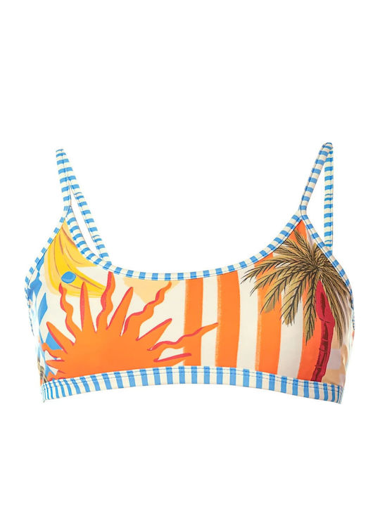 Set Bikini Μπουστάκι Ψηλόμεσο Μπλε