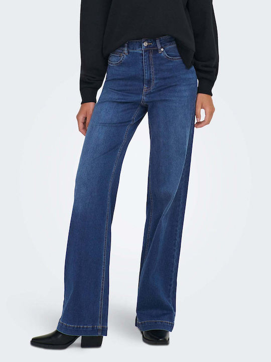 Wide Women's Jean Trousers Dark Blue