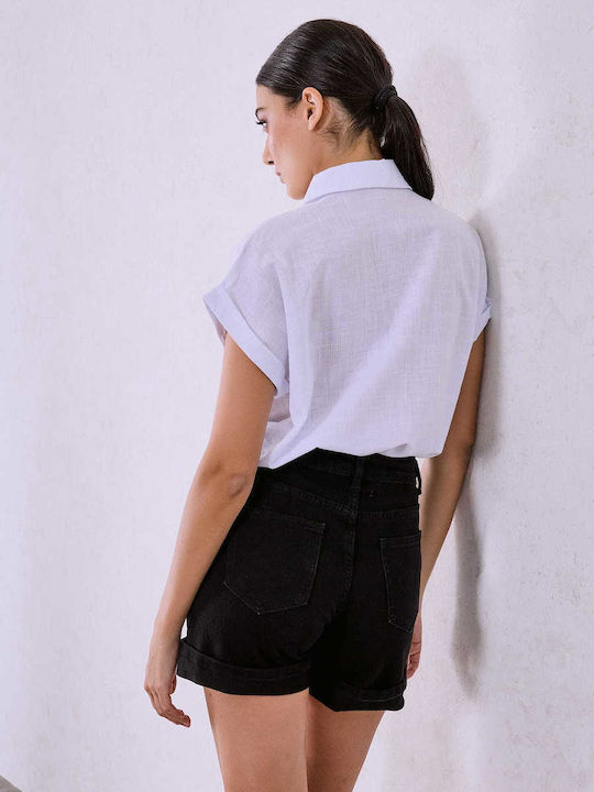 Celestino Women's Jean Shorts Strass Black Celestino Women's Jean Shorts Strass Black