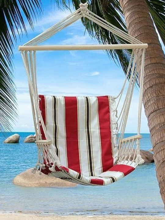 SGTT Hamac Scaun Din Material Textil Roșu 100x50cm