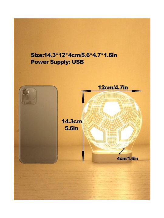 Markadoro Διακοσμητικό Φωτιστικό LED 3D Illusion 3x3εκ.