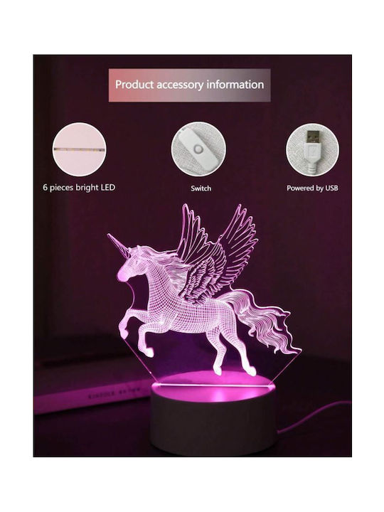 Markadoro Διακοσμητικό Φωτιστικό LED 3D Illusion 3x3εκ.
