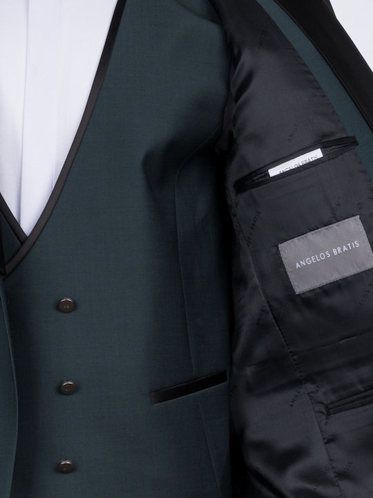 Men's Groom's Suit Dark Green