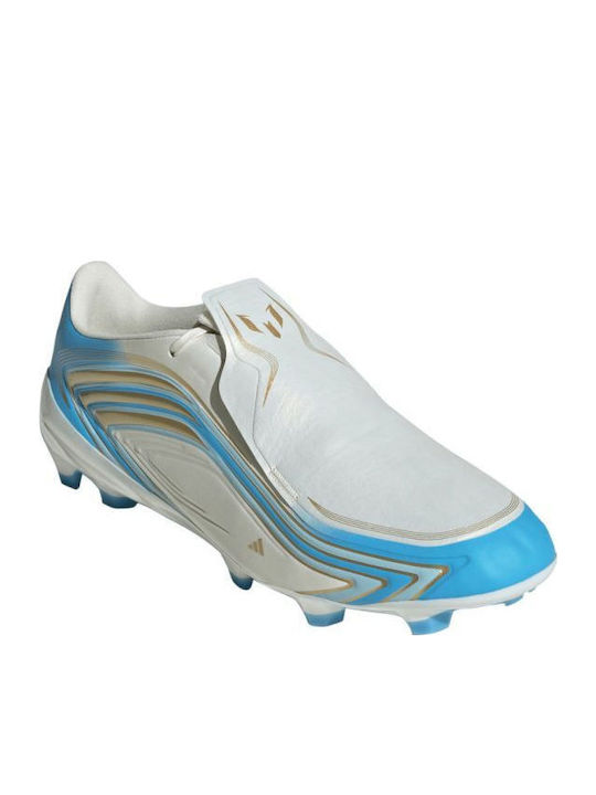 adidas F50 Messi League Football Shoes with Cleats FG Ivory Semi Blue Burst Icey Blue