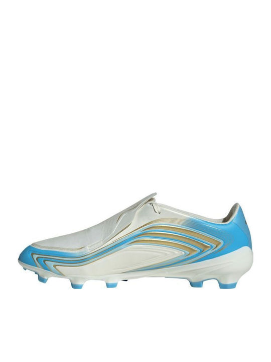 adidas F50 Messi League Football Shoes with Cleats FG Ivory Semi Blue Burst Icey Blue