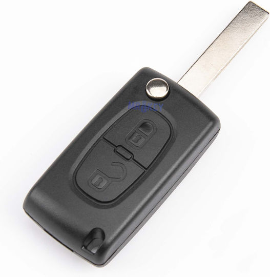 Κέλυφος Αναδιπλούμενου Κλειδιού Peugeot 207 308 508 5008 Boxer 2 Κουμπιά Hu83 Va2