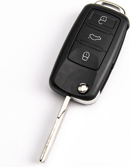 Foldable Key Shell Vw Touareg Phaeton 3 Buttons