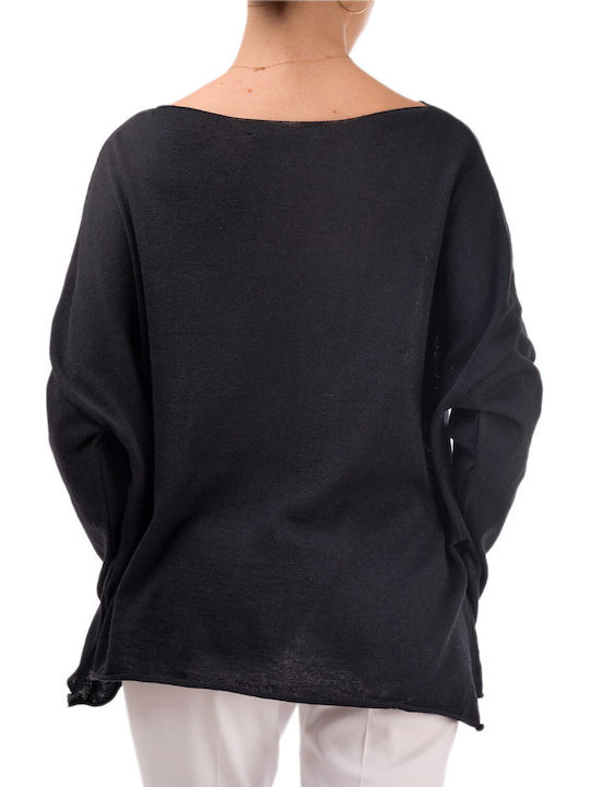 MY T Damen Bluse Navy Blau