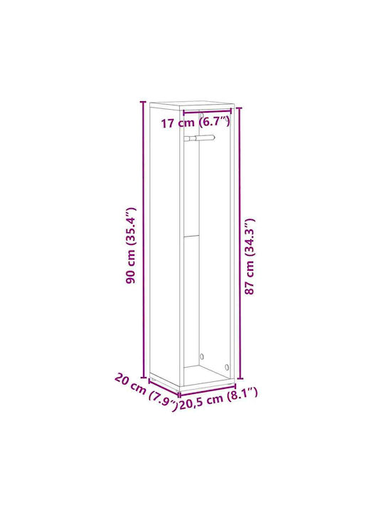 vidaXL Χαρτοθήκη Καφέ 8721158573919